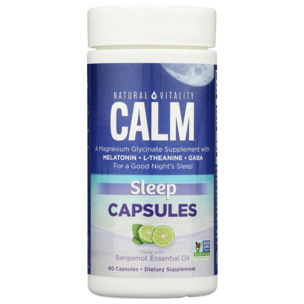 NATURAL VITALITY: Calm Sleep Magnesium Glycinate Capsules, 60 cp