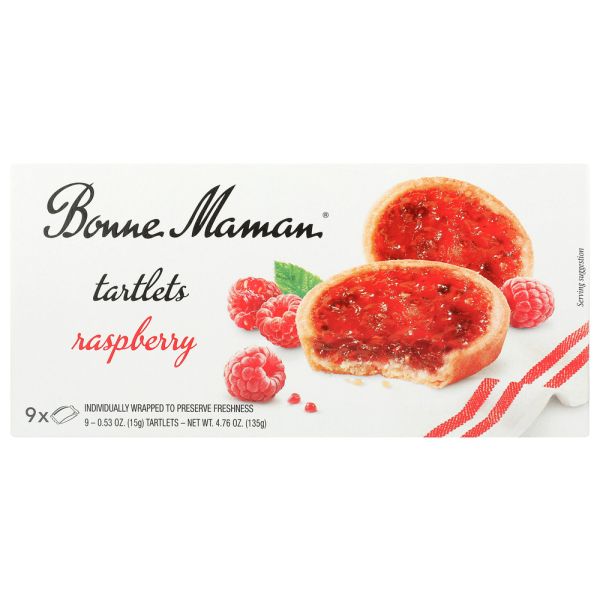 BONNE MAMAN: Raspberry Tartlets, 4.76 oz