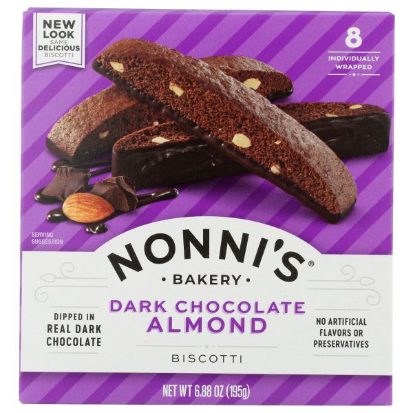 NONNIS: Dark Chocolate Biscotti, 6.88 oz