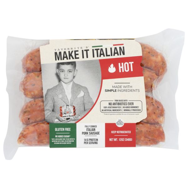 MAKE IT ITALIAN: Hot Italian Pork Sausage, 12 oz