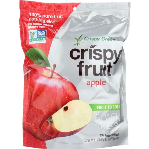 CRISPY GREEN: Crispy 6 Pack Apple, 2.16 oz