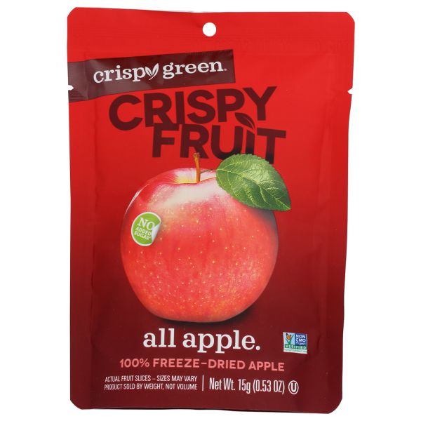CRISPY GREEN: Apple Dried Single Serve, 0.53 OZ