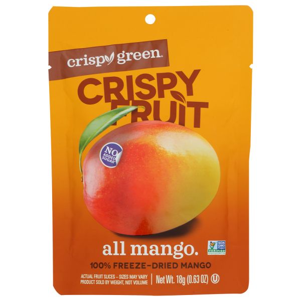CRISPY GREEN: Mango Dried Single Serve, 0.63 OZ