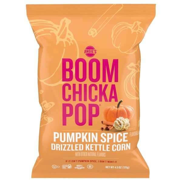 ANGIES: Boomchickapop Pumpkin Spice Drizzled Kettle Corn Popcorn, 4.5 oz