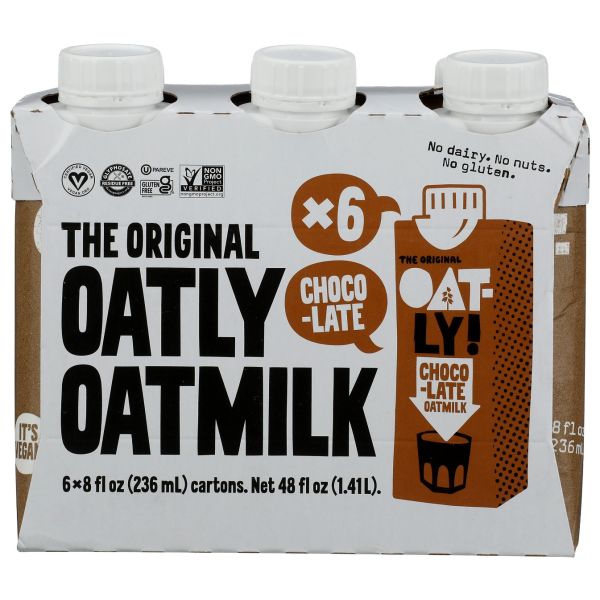 OATLY: Chocolate Oatmilk 6Pack, 48 fo