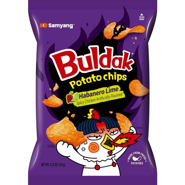 SAMYANG: Buldak Habanero Lime Potato Chips, 4.23 oz