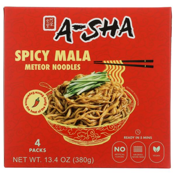 A-SHA: Noodles Spicy Mala Meteor, 13.4 oz