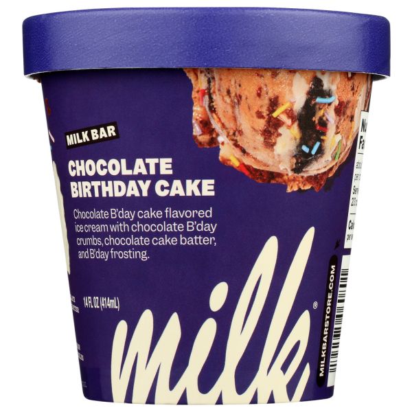 MILK BAR: Chocolate Birthday Cake Ice Cream, 14 oz