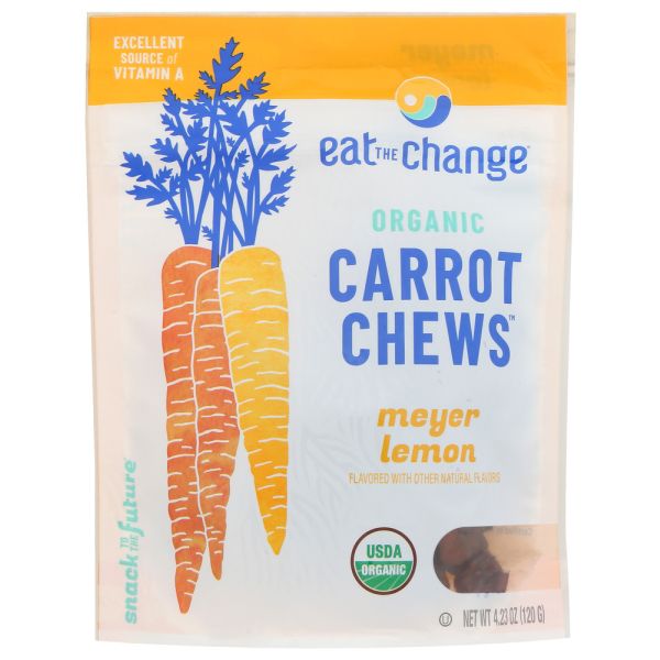 EAT THE CHANGE: Organic Carrot Chews Meyer Lemon, 4.2 oz