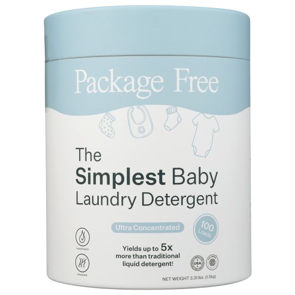 PACKAGE FREE: The Simplest Baby Laundry Detergent 100 Loads, 3.31 lbs