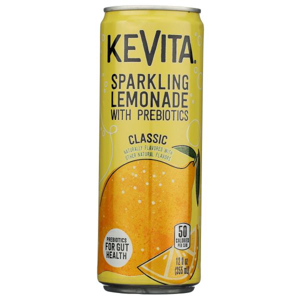KEVITA: Classic Sparkling Prebiotic Lemonade, 12 fo