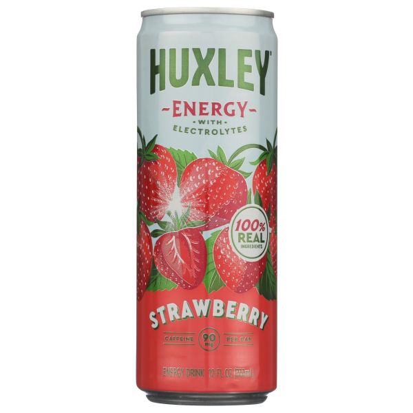 HUXLEY: Strawberry Energy Drink, 12 fo