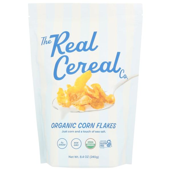 THE REAL CEREAL CO: Organic Corn Flakes, 8.4 oz