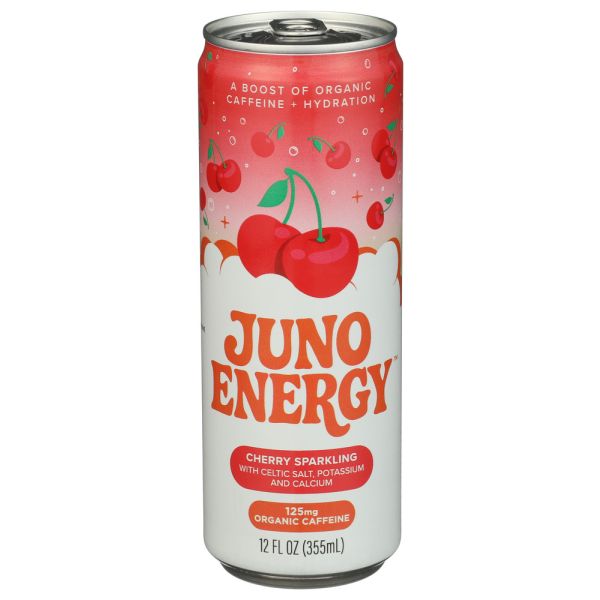 JUNO ENERGY: Cherry Sparkling Beverage, 12 fo