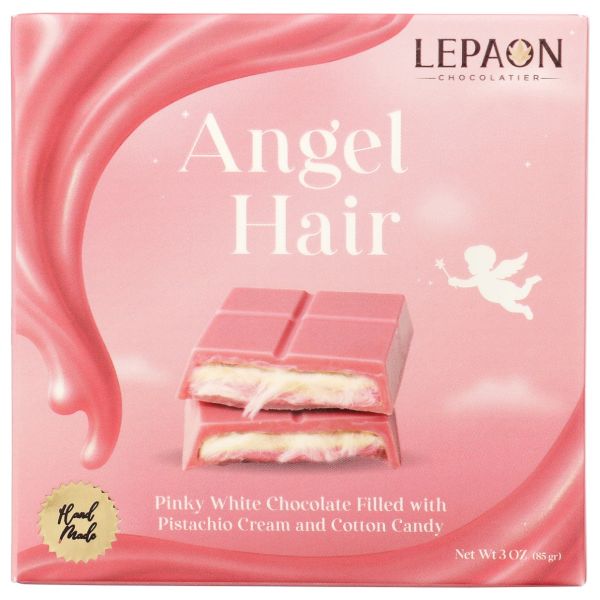 LEPAON CHOCOLATIER: Angel Hair Chocolate Bar, 3 oz