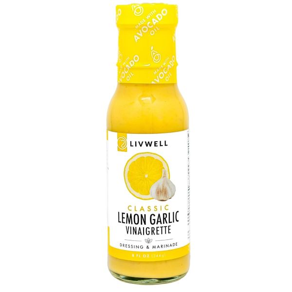 LIVWELL FOODS: Classic Lemon Garlic Vinaigrette, 8 fo