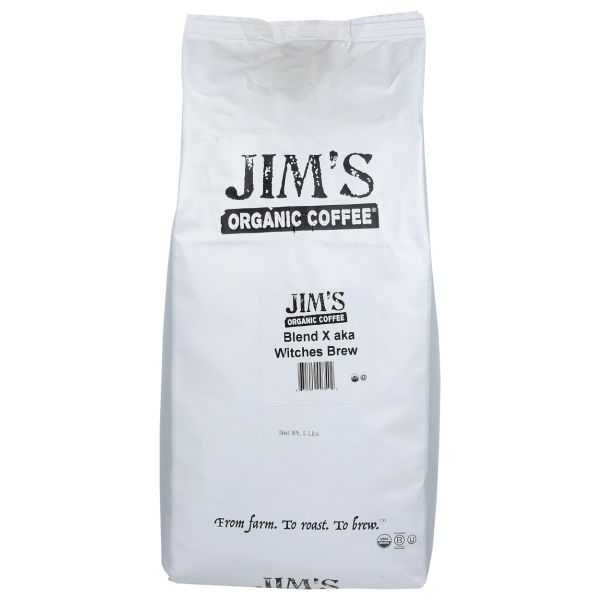 JIMS ORGANIC COFFEE: Organic Blend X Aka Witches Brew Coffee, 5 lb