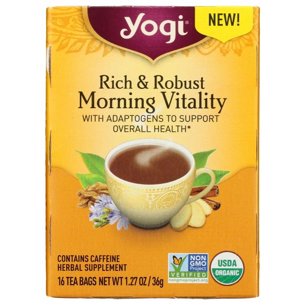 YOGI TEAS: Tea Morning Vitality Org, 16 bg