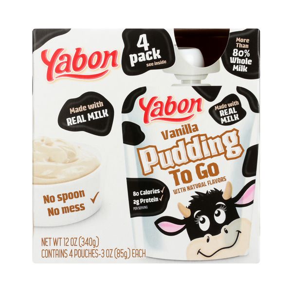 YABON: Pudding Vanilla To Go, 12 OZ