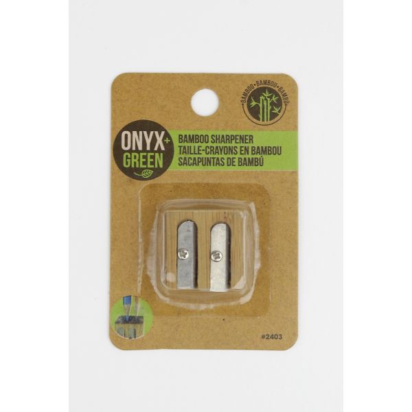 ONYX & GREEN: Sharpener 2Hole Bamboo, 1 pc