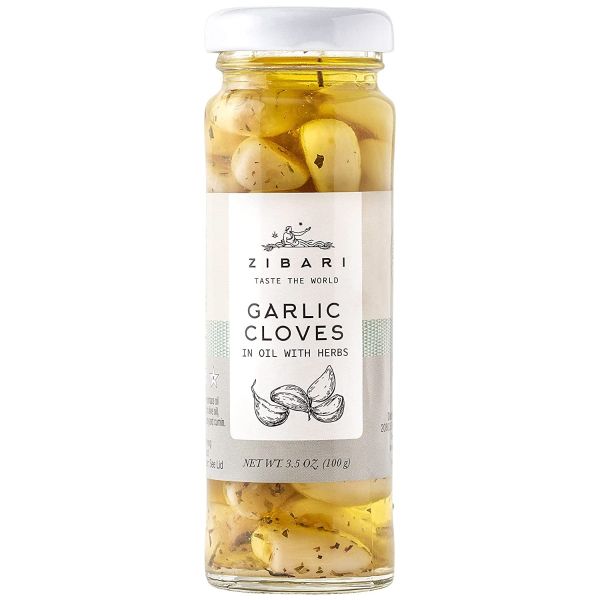 ZIBARI FOODS: Garlic Cloves Olive Oil Herbs, 3.5 oz