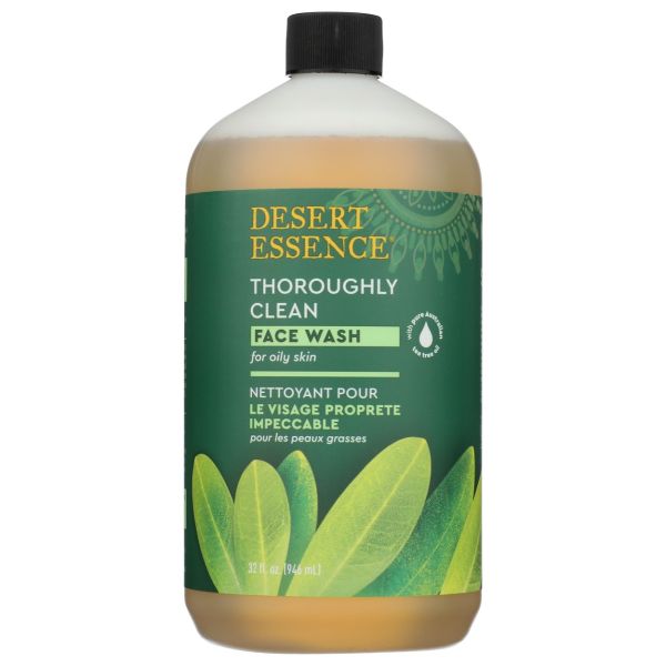 DESERT ESSENCE: Thoroughly Clean Face Wash, 32 oz