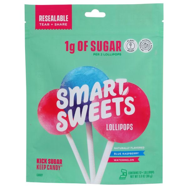 SMARTSWEETS: Lollipops, 3 OZ