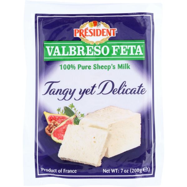 VALBRESO: French Feta Cheese 100% Pure Sheep’s Milk, 7 oz
