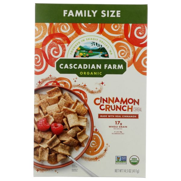 CASCADIAN FARM: Organic Cinnamon Crunch Cereal, 14.5 oz