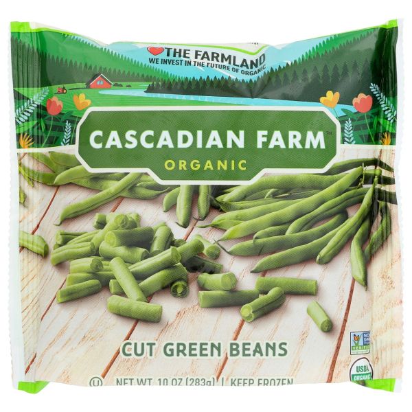 CASCADIAN FARMS: Organic Cut Green Beans, 10 oz