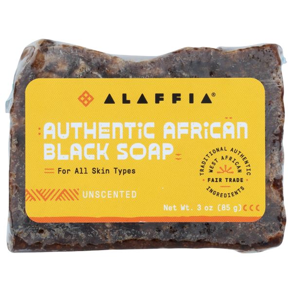 ALAFFIA: Soap Bar Auth Afr Blk Uns, 3 OZ