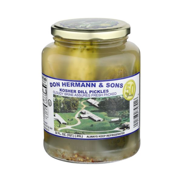 DON HERMANN & SONS: Pickles Dill Kosher, 32 oz