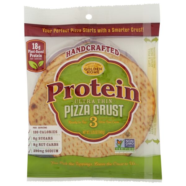 GOLDEN HOME: Ultra Thin Pizza Crust Protein, 5.25 oz