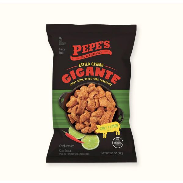 PEPES EL ORIGINAL: Chile And Lime Gigante Cracklins, 3.5 oz