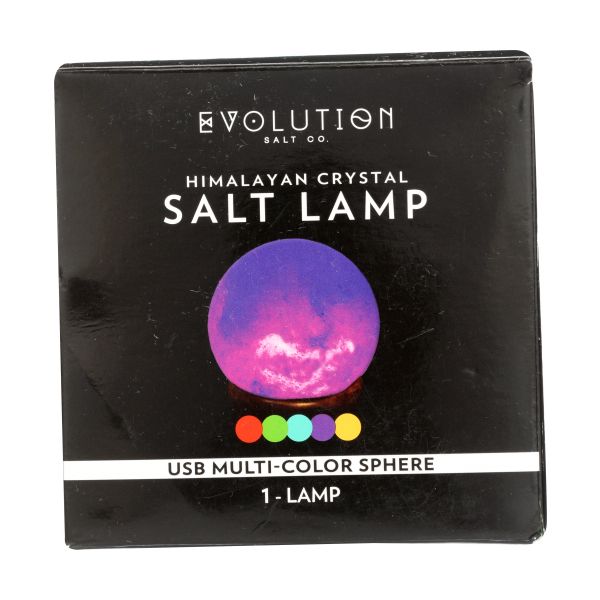 EVOLUTION SALT: Lamp Usb Sphere Mlticolor, 2 lb