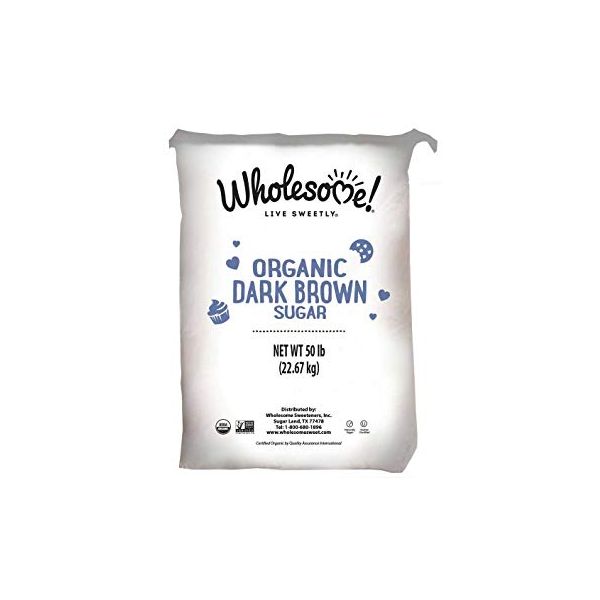 WHOLESOME: Sugar Brown Dark Organic, 50 lb