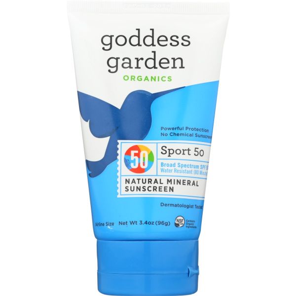 GODDESS GARDEN: Sunscreen Sport SPF 50, 3.4 oz
