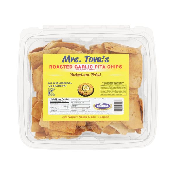 GLOBAL: Pita Roasted Garlic Chip, 10 oz