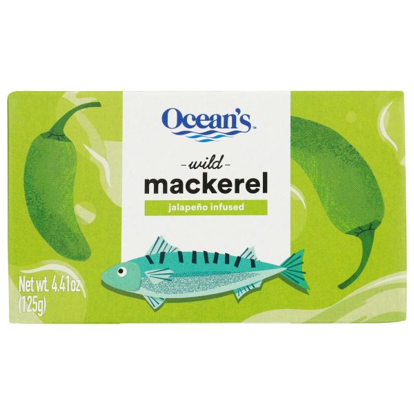 OCEAN'S: Mackerel Fillets W Jalapeno, 4.41 oz