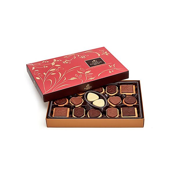 GODIVA: Assorted Chocolate Biscuit Gift Box 32pc, 9.1 oz