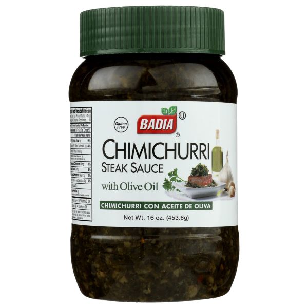 BADIA: Chimichurri Steak Sauce with Olive Oil, 16 oz