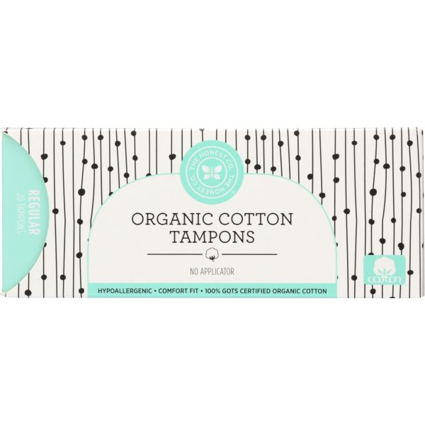 THE HONEST COMPANY: Tampons Cotton Regular, 20 pc