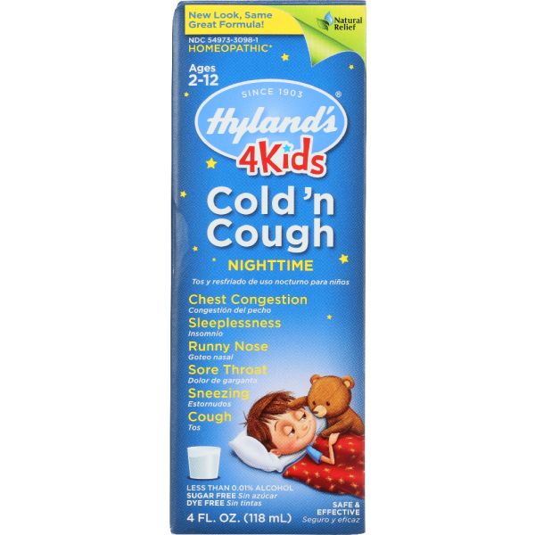 Hyland's Nighttime Cold 'N Cough 4 Kids, 4 Oz