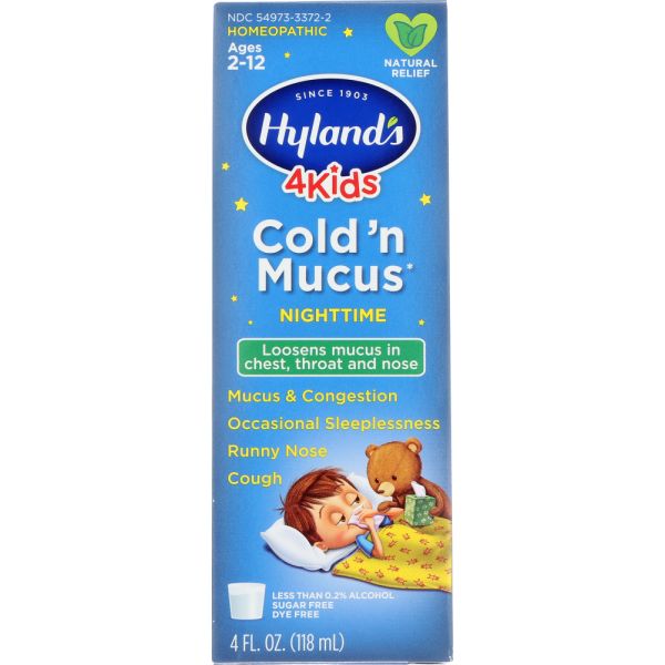 HYLAND: Kids Cold N Mucus Night, 4 oz