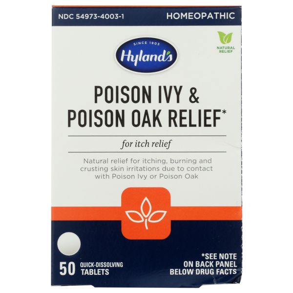 HYLANDS: Poison Ivy & Poison Oak Relief, 50 tb
