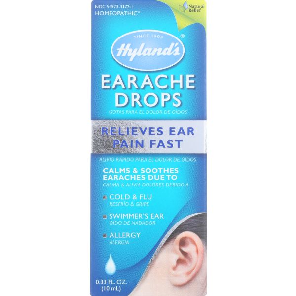 HYLAND'S: Earache Drops, 0.33 oz