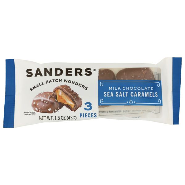 SANDERS: Milk Chocolate Sea Salt Caramels, 1.5 oz
