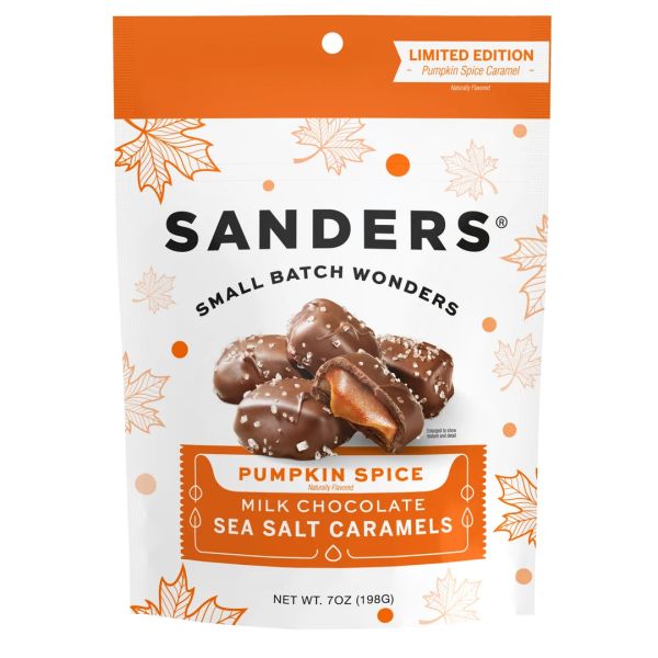 SANDERS: Caramels Pumpkin Sea Salt, 7 oz