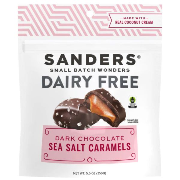 SANDERS: Dairy Free Fair Trade Dark Chocolate Caramel, 5.5 oz