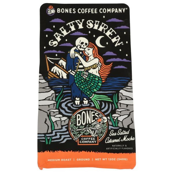 BONES COFFEE COMPANY: Coffee Grnd Salty Siren, 12 oz